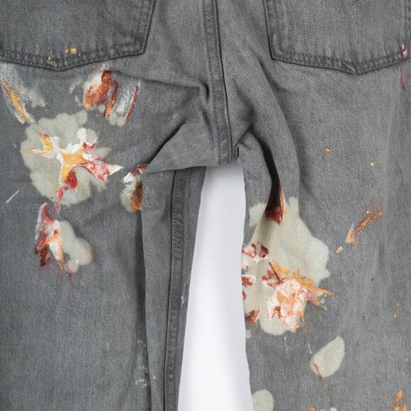 CUSTOM hand bleached, dyed and embroidered jeans - Picture 9 of 9